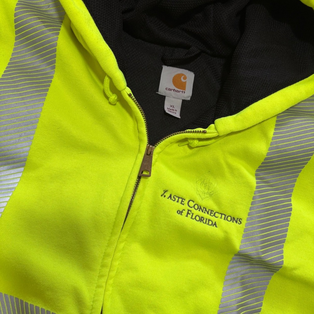 Carhartt high-visibility thermal-lined full-zip hoodie XL - Picture 2 of 4